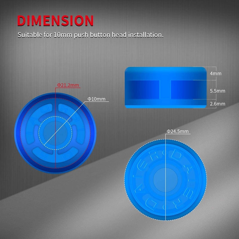 DAIERTEK Footswitch Pedal Buttons Glow in the dark, Guitar Effect Pedal Footswitch Topper 25mm Cap, Stomp Foot Switch Button Cover For 10mm Button Switch Red Green Blue -35pcs - Image 2